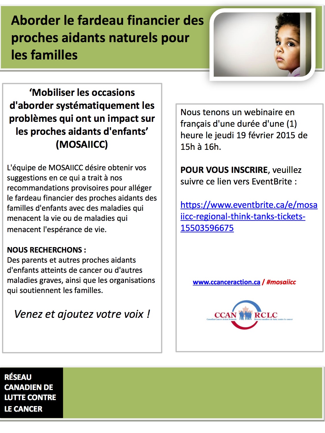 MOSAIICC Flyer French